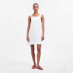 Madewell Embroidered Tank Mini Dress in Linen Size: 2, NWT
